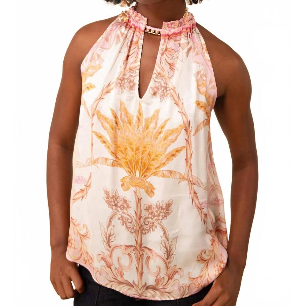 NEW HALE BOB palm beach halter top in orange